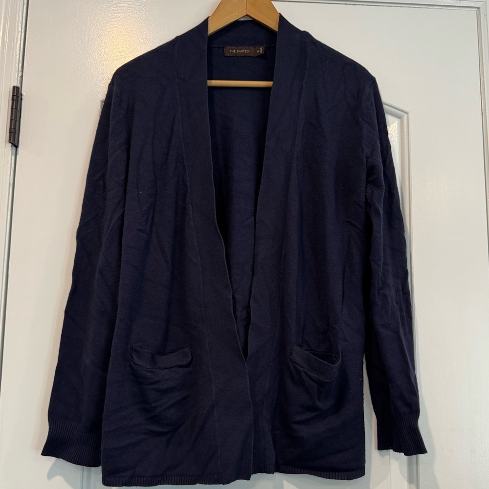 ⚫️ The Limited Navy Front Pockets Open Front Cardigan Size Medium